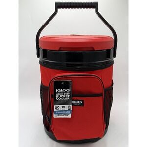 Igloo Heavy Duty Bucket Cooler Red Heat 20 Quart / 5 Gallon Sports Construction